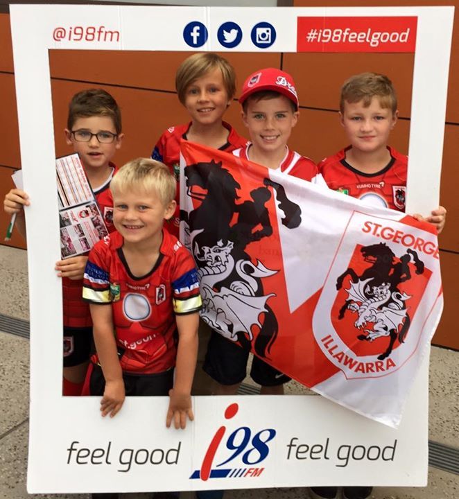Some of our young Dragons fans all geared up to…