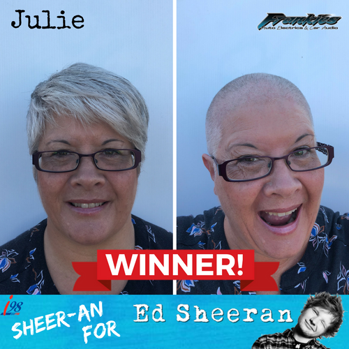 HUGE CONGRATS to Julie!  She’s off to see Ed…