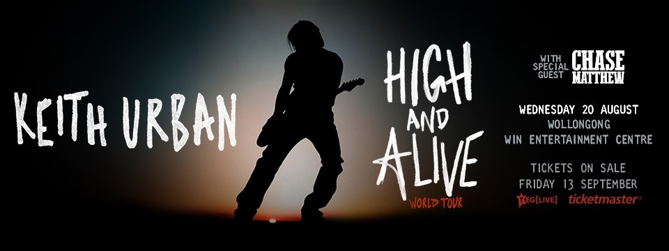 i98FM presents Keith Urban’s HIGH AND ALIVE WORLD TOUR - Wollongong!