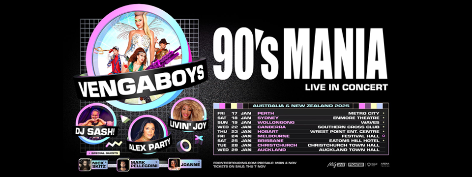 Win tickets to Vengaboys 90s Mania!