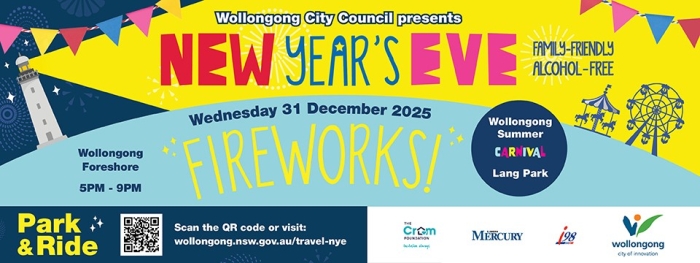 Wollongong City Council presents NYE Fireworks