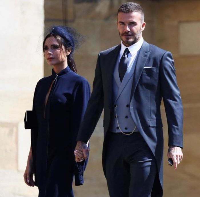It’s starting! Posh and Becks arrive at the…