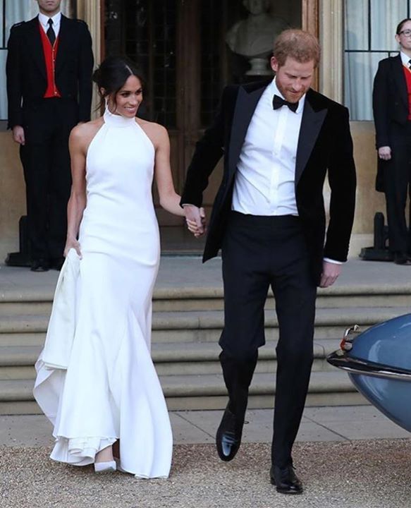 The happy couple leaving their wedding reception….
