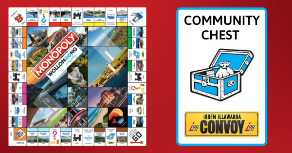 Wollongong Monopoly is here with Convoy as Community Chest